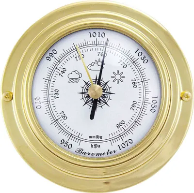 Produktbild von Barometer aus Messing 9,8x6,3x3cm - Stilvolle Nautische Dekoration im Retro Stil