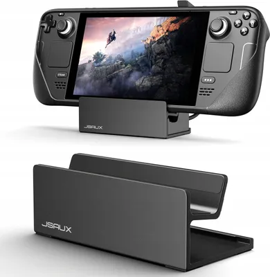 Produktbild von JSAUX Ständer für Steam Deck - Stabiler, robuster und rutschfester Ständer kompatibel mit Steam Deck - Zubehör für die Steam Deck Konsole