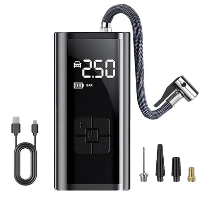 Obrázok produktu pre Vzduchová pumpa, bezdrôtová, maximálny tlak 150 PSI, čierna, napájaná z batérie