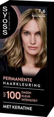 Produktbild von SYOSS – Coloration 7-6 Mittelblond – Haarfärbemittel – Grauabdeckung – Reduziert Haarbruch - 1 Stück