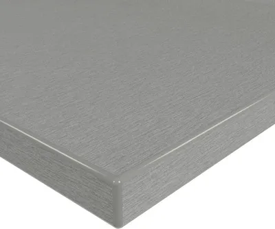 Produktbild von Strukturdekor - Tischplatte Holz Zuschnitt nach Maß Beschichtete Holzdekorplatte in 19mm Stärke - Alu Geschliffen 120 x 60 cm