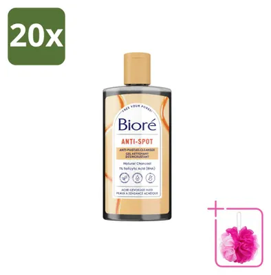 Produktbild von 20 x Bioré Houtskool Anti-Puistjes Reinigingsgel - 200 ml - Sparpackung - 20 Stücke