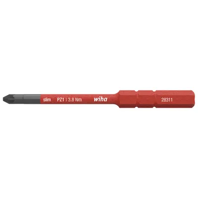 Produktbild von Wiha SoftFinish® electric slimBit, Pozidriv (2831-12) PZ1, 75 mm, 6,0 mm