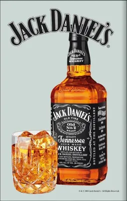 Obrázek produktu pro Láhev Jack Daniels - zrcadlo s potiskem 20x30 cm v plastovém rámu