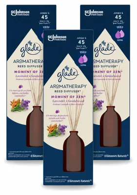 Productafbeelding van 3 x Glade Aromatherapie geurstrips Moment of Zen - Lavendel en sandelhout - 80 ml - Voordeelverpakking - 3 stuks