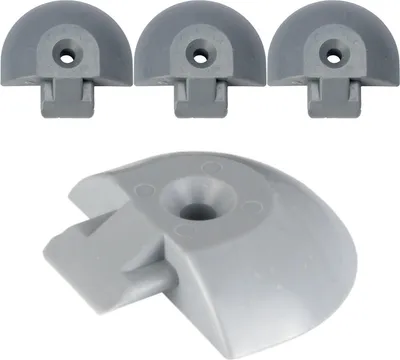 Produktbild von Safetytex Endkappe für Airlineschiene Zurrschiene 4 Stück rund grau