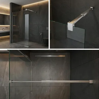 Produktbild von Aloni Stabilisierungsstange für Duschglas und Duschwand 60-120 cm