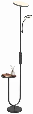 Produktbild von HOMCOM LED Stehlampe Wohnzimmer Stehleuchte mit Auflichtfunktion und Tisch