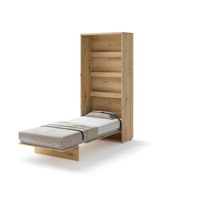 Produktbild von Bed Concept BC-03 Wandklappbett Vertikal Schrankbett mit Matratze, 90x200 cm - Artisan-Eiche