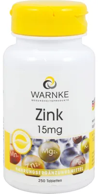 Produktbild von WARNKE Zink 15 mg Tabletten, 250 St. Tabletten