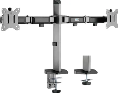Produktbild von Deluxe 2-Fach Gelenk-Monitorhalterung Tischhalterung 17-32" Zoll Schwenkbar Neigbar Höhenverstellbar Doppelarm VESA 75x75 100x100 bis 2x9kg