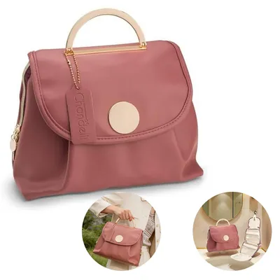 Produktbild von Reise-Kulturtasche für Damen, Kosmetiktasche mit transparenten Fächern, wasserabweisend, ideal für Urlaub & täglichen Gebrauch