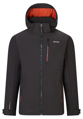 Productafbeelding van Regatta - Fleecejack "Hewitts" voor heren, softshell RG13526 (XXL) (zwart/rooibosthee)