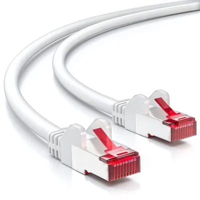 Produktbild von deleyCON MK1991, 25 m, Cat6, S/FTP (S-STP), RJ-45, RJ-45, Weiß