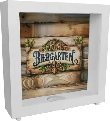 Produktbild von Biergarten Trinkgeld Rahmen Spardose aus Holz