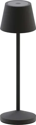 Zdjęcie produktu dla Ściemnialna bezprzewodowa lampa stołowa LED EMILY H25cm, ciepła biel, czarna