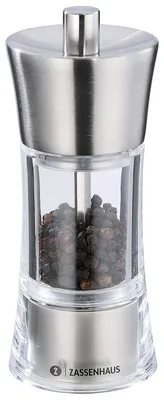 Obrázok produktu pre Mlynček na korenie Zassenhaus AACHEN, 14 cm, akryl/nerezová oceľ, model 35285, kód 4006528035285