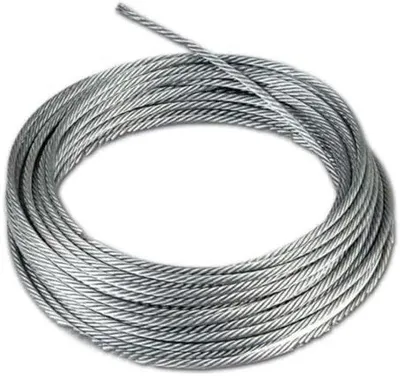 Immagine prodotto di 10 metri di cavo in acciaio da 5 mm, cavo a trefoli 7x19 rivestito in PVC, per catene luminose, stendibiancheria e altro ancora