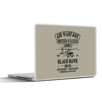 Produktbild von MuchoWow® Laptop Aufkleber Sticker Cover Mancave - Hubschrauber - Amerika - Vintage 32.5x23.5 cm - Sticker für Laptop - Selbstklebend