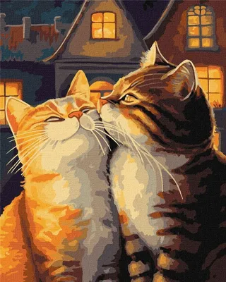 Produktbild von Malen nach Zahlen - Verliebte Katzen 40x50cm
