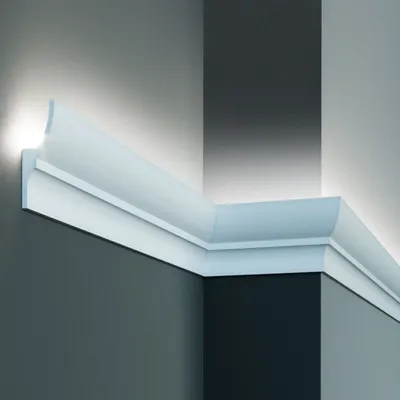 Produktbild von PROVISTON | Lichtleiste Polyurethan | 70 x 40 x 2000 mm | Weiß | Indirekte Beleuchtung