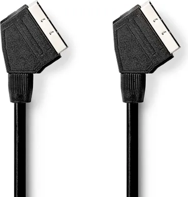 Immagine prodotto di Cavo SCART | SCART maschio | SCART maschio | Nichelato | 480p | 2,00 m | Rotondo | PVC | Nero | Scatola
