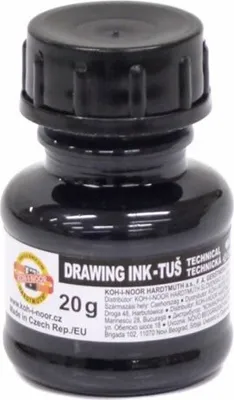 Produktbild von Koh-I-Noor, Tusz kreślarski, czarny, 20g