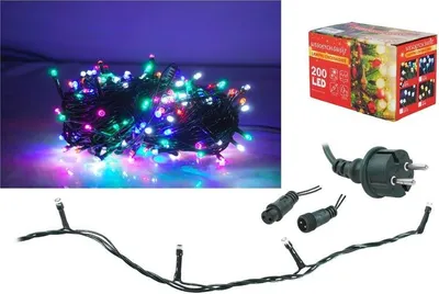 Obrázek produktu pro Vánoční osvětlení - řetěz LTC LXLED02 , 200LED/20m, multikolor se záblesky bílé IP44