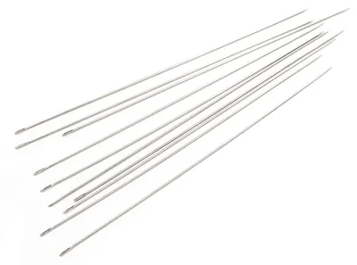 Produktbild von Vintageparts Perlennadeln gehärteter Stahl 120 mm anlaufgeschützt 10 Stück