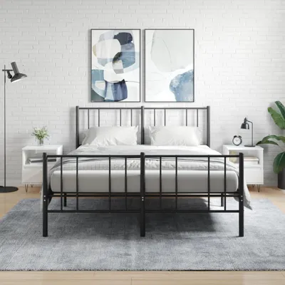 Obrázok produktu pre vidaXL Nočné stolíky 2 ks. Vysokolesklý biely 40x35x50 cm odvodený drevený výrobok
