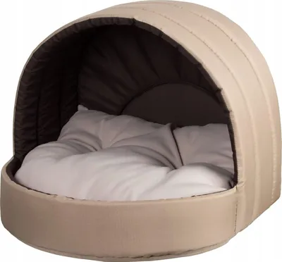 Produktbild von Hundehütte Hundebett Tierbett Katzenbett (Braun, 50x46 cm)