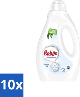 Produktbild von Robijn – Bright White – Flüssigwaschmittel – 20 Wäschen - Vorteilspack - 10 Stücke
