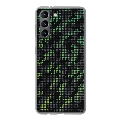 Produktbild von MuchoWow® Handyhülle Schutzhülle Hülle für Samsung Galaxy S21 Camouflage-Muster aus grünen und grauen Punkten Silikon Softcase Handy Hülle - Softcase