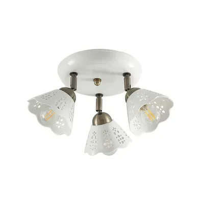 Immagine prodotto di Faretto da soffitto Lindby Efgenia, Ø 40 cm, 3 luci, Vetroceramica, E14