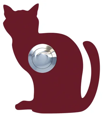 Produktbild von Türklingel Katze ''Luna'' in Rot