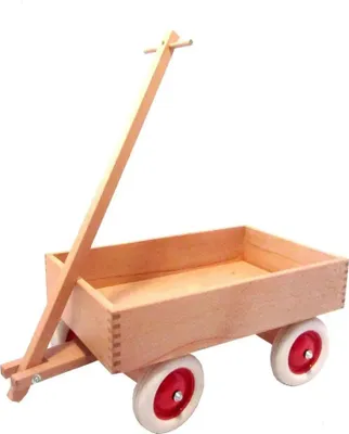 Produktbild von Holzwagen zum Ziehen, Kastenwagen Emil
