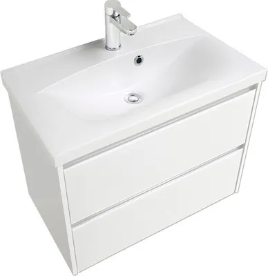 Produktbild von pelipal Waschtischunterschrank 3261 BxHxT 75 x 52,9 x 42 cm weiß matt mit Glasfront