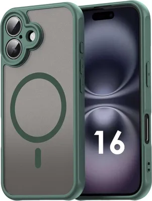 Produktbild von Handyhülle für Apple iPhone 16 Matt Case Schutzhülle Kratzfest Passgenau Grün