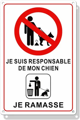Imagen del producto de Letrero de prohibición: excrementos de perros, aluminio reflectante, 30 x 20 cm, para uso en exteriores