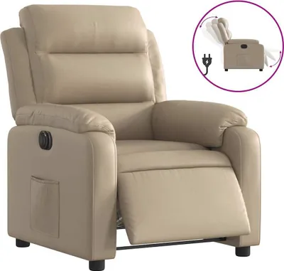 Image de vidaXL Fauteuil relax électrique cappuccino brun similicuir
