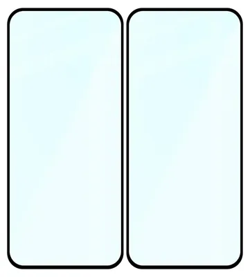 Produktbild von 2x Gehärtetes Glas für Honor 400 Lite, Bizon Glass Edge Duo, Schwarzer Rahmen, 2 Stück