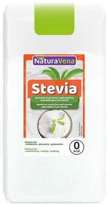 STEVIA (NA BAZIE ERYTRYTOLU I GLIKOZYDÓW STEWIOLOWYCH ZE STEWII) 500 g - NATURAVENA
