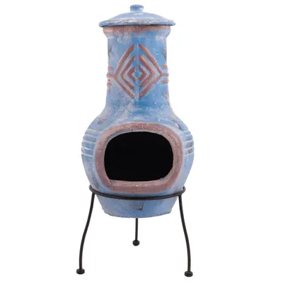 Productafbeelding van RedFire Kachel Colima, klei, zeeblauw/rood, model 86031