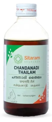 Imagen del producto de Sitaram Ayurveda Chandanadi Thailam 200 ml - Aceite de masaje ayurvédico clásico