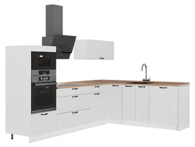 Image de Cuisine en angle Vicco Fame-Line Blanc campagne/Blanc 287 x 207 cm, PT Chêne, Model 63550