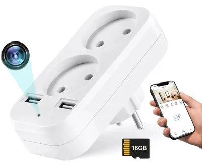 Immagine prodotto di Mini Telecamera Adattatore doppio iUni AD1, Wi-Fi, 16GB, Full HD, Visualizzazione Live sul telefono