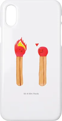 Produktbild von Mr. & Mrs. Panda Iphone 10 Handyhülle Streichhölzer - Weiß - Geschenk, Liebesgeschenk, Hülle, Cover, X, Liebesbeweis, Freundin, Handy