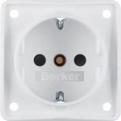 Produktbild von Berker Schuko-Steckd.pws m.Schraubklemmen 941952502