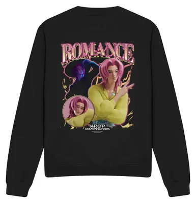 Zdjęcie produktu dla Bluza z nadrukiem "K-Pop Demon Hunters" - model "Romance", uniseks, dla mężczyzn i kobiet, TV42652 (rozmiar L), kolor: czarny