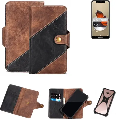 Produktbild von K-S-Trade Handy Hülle Schutz Hülle Schutzhülle Bookstyle Case kompatibel mit Panasonic Eluga Y Handy Cover Hülle Schutztasche 1x
